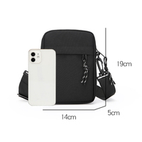 Groothandel Oxford Trending 2025 Tassen Heren Op Maat Kleur Logo Materiaal Crossbody Telefoon Messenger Schouder Mini Sling Bag voor Heren