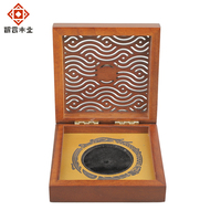 Boîte à monnaie en bois artisanale de luxe avec gravure laser, logo personnalisé, rangement pour cadeaux commémoratifs haut de gamme