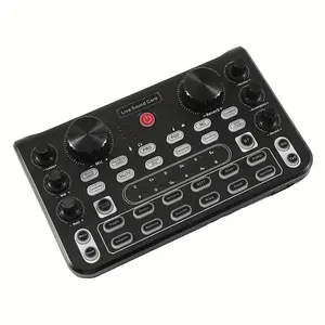 Professional X60 Live Sound Card for Live Broadcasting PC and Mobile Mini Mixer Board with Bluetooth for Music Recording YouTube