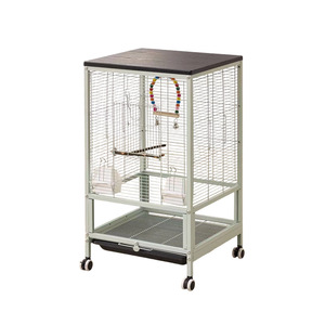 Grande Gabbia per Pappagalli Domestici Anti-schizzi con Barre Orizzontali Mobili, Facile da Arrampicare, Anti-fuga, Struttura in Metallo, Villa di Lusso - Product Image 4