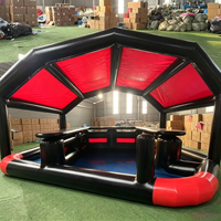 Île flottante géante gonflable personnalisée avec bar, canapé et auvent pare-soleil, plateforme aquatique pour adultes, idéale pour les fêtes estivales dans la piscine ou le jardin.