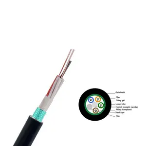 Manufacturer Outdoor Armoured fiber optical cable stranded loose tube GYTS 24 Cores Fiber Optic Cable