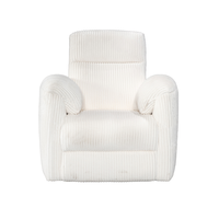 Fauteuil inclinable de luxe blanc moderne personnalisable avec fonction massage, structure en bois et revêtement en tissu pour salon - Vente en gros