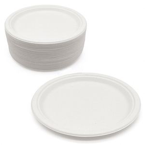Platos Desechables Compostables de Bagazo de Caña de Azúcar de 9 Pulgadas con Logotipo Personalizado, Ecológicos para Eventos y Fiestas - Product Image 2