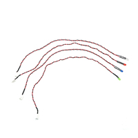 Nouveau 2024 Diode électroluminescente LED rouge blanc bleu vert 5MM 3V LED à câbles 22013037 1007 Rad et câble double parallèle noir