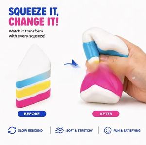 New Arrivals ZZN <b>Cat</b> Pattern Eco-Friendly Cute Soft <b>Squishy</b> Toys Squeeze Sensory Fidget Toy Slow Rise Pinch Cake Squishies - Product Image 4