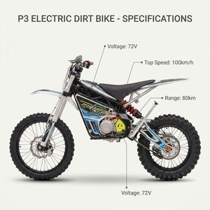 Moto électrique tout-terrain Stark Varg Style 9KW 80V37AH avec double frein à disque, vitesse maximale de 110 km/h, design Yozma, motocross pour adultes - Product Image 1