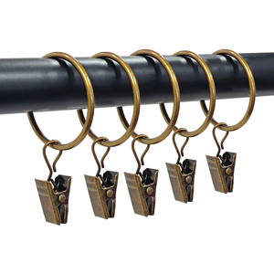Anillo de Sujeción para Cortinas, de Hierro Negro, 32 mm de Diámetro Interior, Diseño Simple, Fácil Instalación, Accesorios para Cortinas - Product Image 3