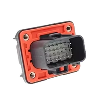 Connecteur AMPHENOL LVRCM26SCRC mâle 26 voies, type C, montage arrière, IP67, pas de broche 1,6 mm, en stock, expédition rapide