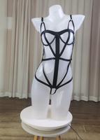 Ensemble de lingerie sexy une pièce pour femme avec soutien-gorge bikini en dentelle respirante, antibactérien, en soie/coton, sans armatures, avec logo à la taille
