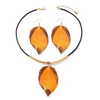 Parure de bijoux de luxe pour femme, style ethnique bohème rétro européen, en alliage, motif feuille, pour anniversaire et soirée