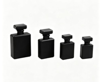 Luxe Clair et Noir 30ml 50ml 100ml Parfum Bouteille En Verre Carré Mat Givré Parfum Bouteille En Verre pour Cosmétiques