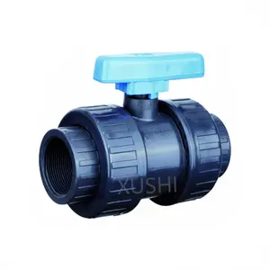 Valvola a sfera in PVC true union da 1/2 pollici a 2 pollici ansi bs jis dn standard sistema di irrigazione per agricoltura europea