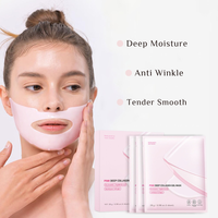 Masque facial en collagène rose en gros, masque en feuille de cristal hydratant, éclaircissant, anti-rides, liftant, acide hyaluronique, masques faciaux privés