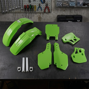 Green 026 Full <b>Plastic</b> Kit for Kawasaki KX 500 1989-1992 <b>Modified</b> PE Product Category - Product Image 2