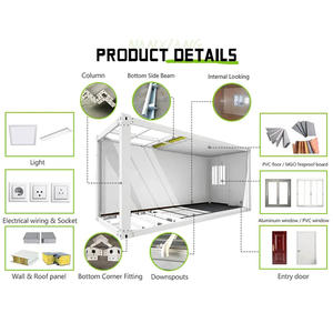 Conteneur détachable Maison de conteneur mobile de 20 pieds Bureau Maison préfabriquée Cabine préfabriquée Maison de conteneur portable - Product Image 5