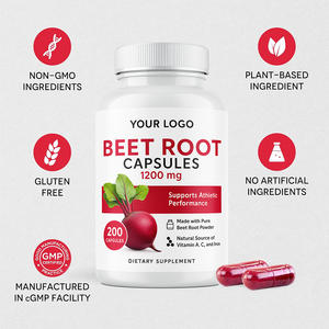 Capsule Premium di Barbabietola 1200mg Integratore Organico a Base Vegetale per il Benessere Quotidiano 200 Capsule - Product Image 6