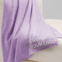 Couverture polaire imprimée avec logo, anti-boulochage, en polyester, idéale pour cadeaux d'affaires, commandes en gros, OEM pour entreprises