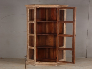 Vitrina Moderna Hecha a Mano, Ecológica, de Madera Sólida para Sala de Estar, Armario con Amplio Espacio de Almacenamiento y Exhibición Decorativa de Vidrio - Product Image 3