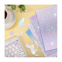 Vinyle Imprimable Holographique Format A4, Papier Autocollant Imperméable Effet Arc-en-ciel en PET, pour Imprimante Laser et Jet d'Encre