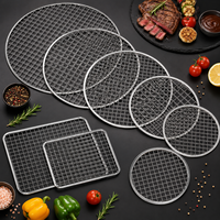 Grille de barbecue jetable ronde en maille pour la cuisson en camping