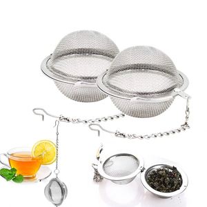 Infuseur à thé en acier inoxydable, boule à thé à mailles fines avec chaîne et crochet, filtre à épices réutilisable - Product Image 1
