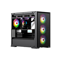 Best Selling Tempered Glass Desktop Gaming PC Case Micro Tower Black/White USB Interface New External Computer Case