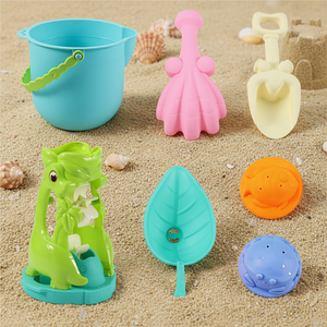 Ensemble de jouets de plage dinosaure avec sablier, seau et pelle - Kit de jeu de <span class=keywords><strong>bac</strong></span> à <span class=keywords><strong>sable</strong></span> d'été pour enfants en plein air - Product Image 3
