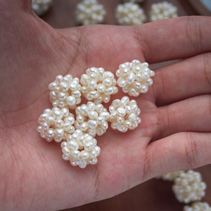 Hạt ngọc trai nước ngọt hình hoa dệt tay kích thước 13mm, phụ kiện trang trí móng tay tự làm - Product Image 3