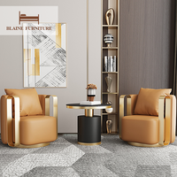 BLAINE chaise d'appoint pivotante à bras unique de luxe Design en tissu de haute qualité pour salle à manger hall d'hôtel salon moderne