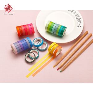 Caja de 60 Colores, Cintas Washi de Colores Sólidos Básicos Sin Repetición, Decoración para Cuadernos, Pegatinas de Papel Washi, Juego en Caja, en Stock - Product Image 6