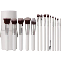 Lot de 14 pinceaux de maquillage avec logo personnalisé, fond de teint cosmétique de qualité supérieure, correcteur de fard à paupières, ensemble de pinceaux cosmétiques