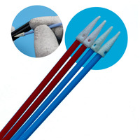 750 Écouvillons de nettoyage de précision sans peluches à manche bleu, mini pointus de 3,5 mm, avec embout en mousse pour le detailing et les salles blanches