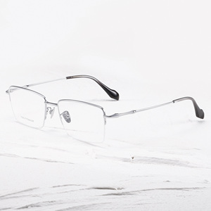 Gafas de Titanio Rectangulares con Montura Completa, Ligeras, Unisex, para Adultos, Monturas para Corrección de la Visión, Color Sólido - Product Image 2
