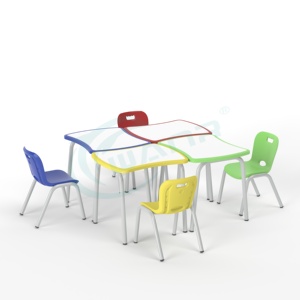 Muebles preescolares escolares de plástico de diseño moderno, mesas y sillas para el hogar coloridas para guardería para niños, <span class=keywords><strong>oficina</strong></span>, jardín de infantes - Product Image 2