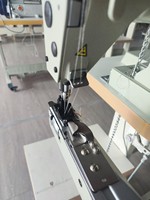 Machine à coudre industrielle QS-927 à deux aiguilles, alimentation hors du bras, sans tire-fil