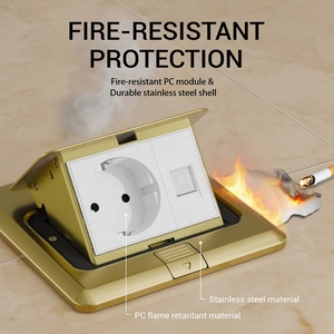 2025 mezeen EU tiêu chuẩn <span class=keywords><strong>hot</strong></span>-bán thép không gỉ <span class=keywords><strong>Pop</strong></span> Up tầng ổ cắm với giá nhà máy IP44 Net ổ cắm - Product Image 4