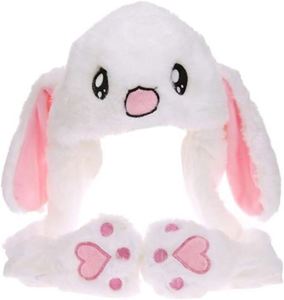 Chapeau de lapin coréen avec oreilles mobiles et gonflables, adorable casquette en peluche animée, mignonne et amusante - Product Image 3