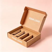 Boîte pliante en carton kraft durable, écologique, avec logo personnalisé, pour expédition, envoi postal, boîte cadeau