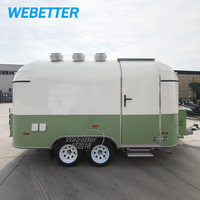 WEBETTER Street Mobile Caravan Fast Food Truck Chariot à crème glacée Remorque de nourriture mobile pour barbecue Coffee Van Beer Bar Food Truck à vendre