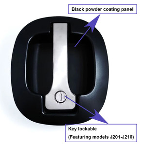 Chất Lượng Cao Màu Đen Kẽm Hợp Kim I-Xử Lý Khóa Key Hoạt Động Gấp Xử Lý Latch Hộp Công Cụ Kéo Cửa Xử Lý Khóa - Product Image 3