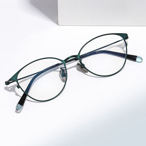 여성 타원형 맞춤형 처방 렌즈 프로그레시브 순수 티타늄 고양이 눈 안경 광학 프레임 주문 독서 안경 온라인 - Product Image 1