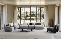 Fauteuil de détente moderne à cadre en bois réglable, housse en polyester durable pour la maison, le salon, le bureau, l'hôtel, la salle à manger
