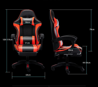 Chaise de jeu PC ergonomique en gros, chaise de jeu confortable en cuir style course