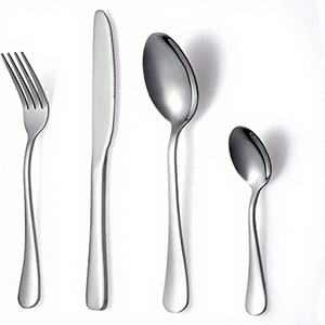 Ensemble de couverts en acier inoxydable poli miroir, écologique, fait à la main, style royal, design européen, en provenance d'Inde, pour les fêtes et les cadeaux - Product Image 1