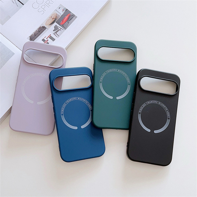 Shockproof Liquid Silicone Magnetic Phone Cases for Google Pixel 10 Pro XL 9 Pro 8 Pro 7 Pro 6 Pro 9A 8A 7A 6A Mobile Cover
