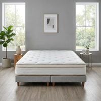 Matelas hybride de luxe avec surface Pillow Top, ressorts ensachés et couche de confort, taille King Size