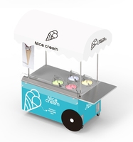 Miles Hangzhou Gelato 4 cuves extérieur PRO V4 chariot Gelato frais yaourt sorbet refroidissement par air machine à crème glacée à barattage continu