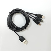 Personalizados USB 2,0 a Mini B de 5Pin 3 Cable divisor de potencia de las 1 AM a 3 B Mini macho cable divisor USB