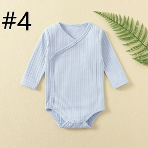 Mameluco de bebé de primavera de manga larga con cuello mandarín para primavera y otoño, ropa de recién nacido Haitai, traje de gateo para bebé - Product Image 6